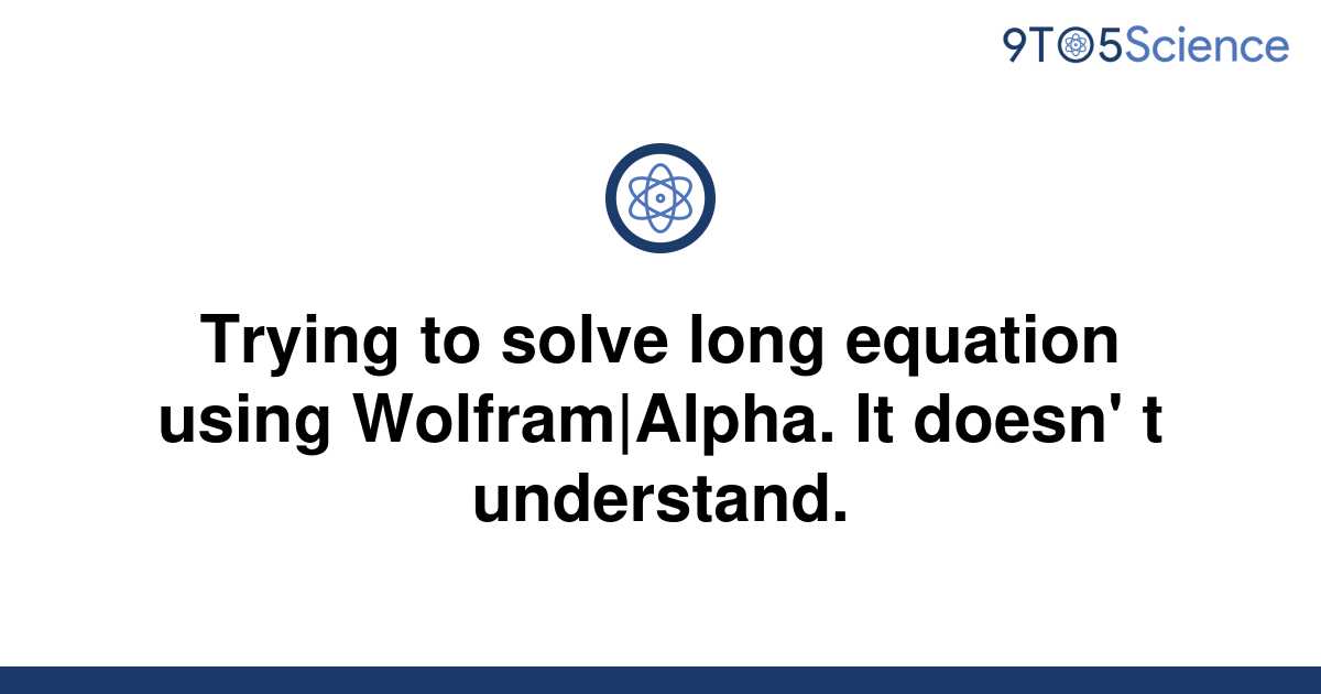 wolfram alpha solve equation