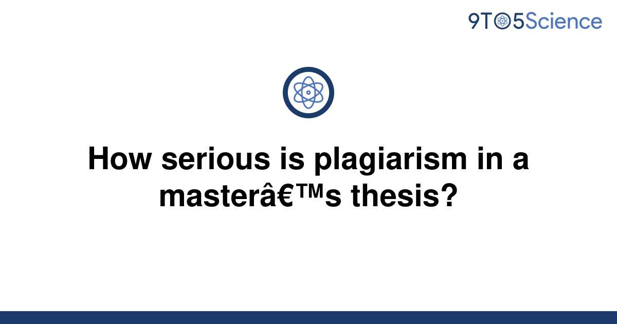 plagiarism for master thesis