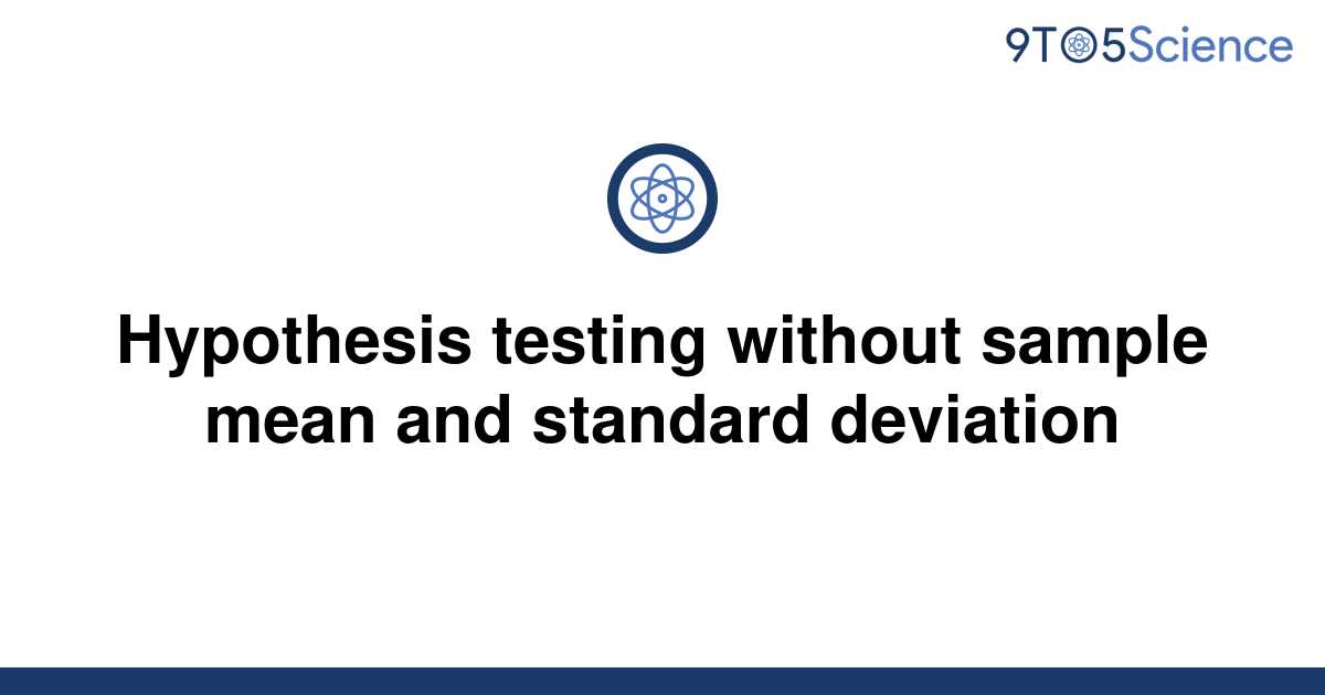 hypothesis testing without mean