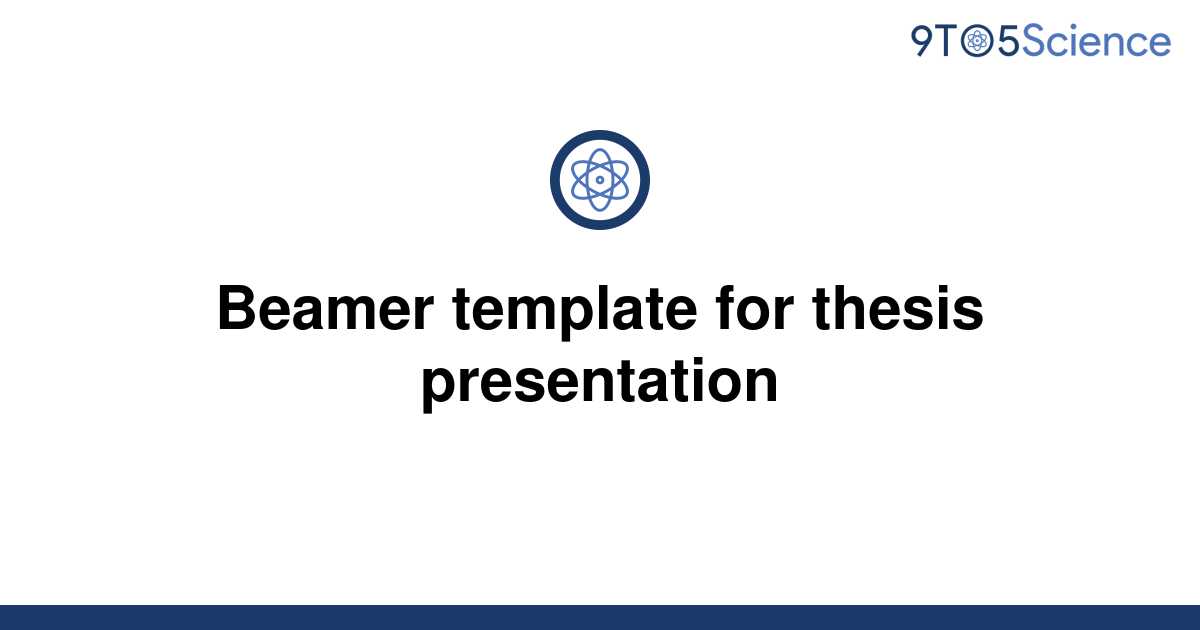 beamer thesis defense template