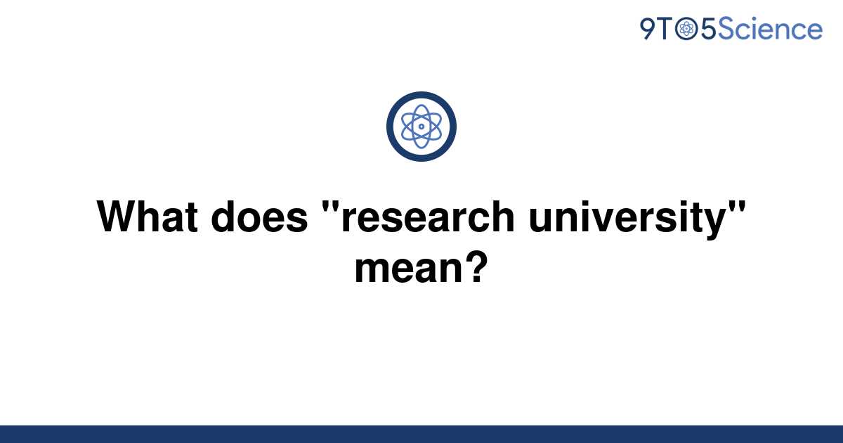research meaning university