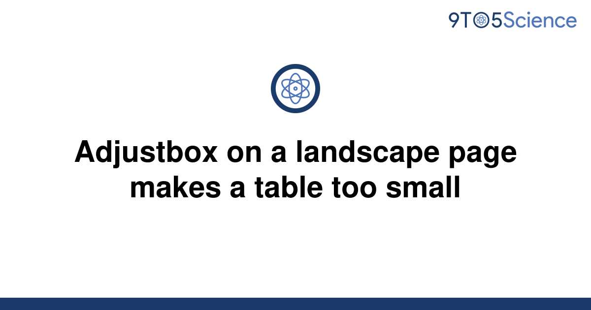  Solved Adjustbox On A Landscape Page Makes A Table Too 9to5Science