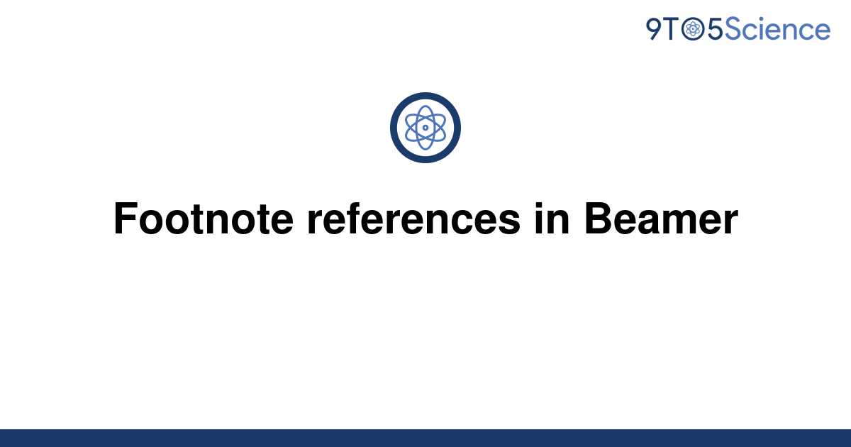 references in beamer presentation