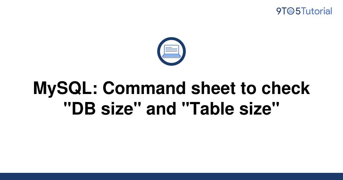 Check Db Size Mysql Command