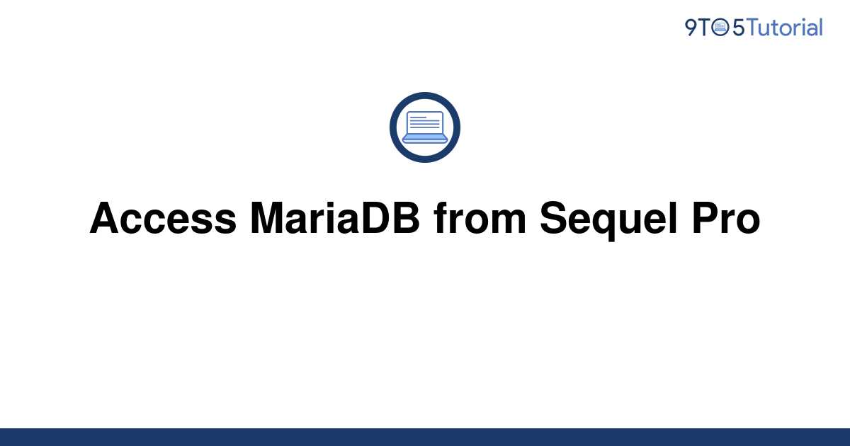 mariadb sequel pro