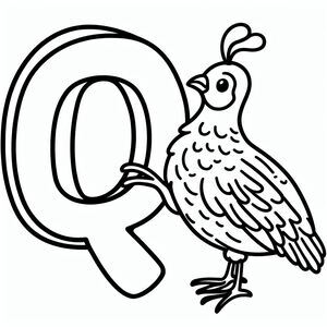 Quail with Q character