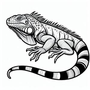 A black and white drawing of a lizard 2