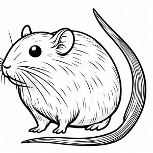 A cartoon rat with a big smile on its face