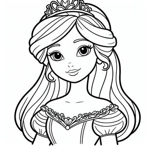 A princess with long hair wearing a tia 4