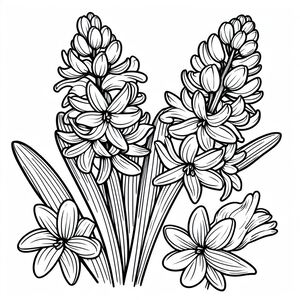 A black and white drawing of flowers 3