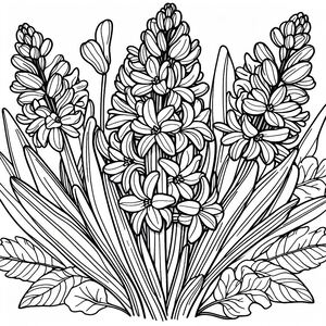 A black and white drawing of flowers