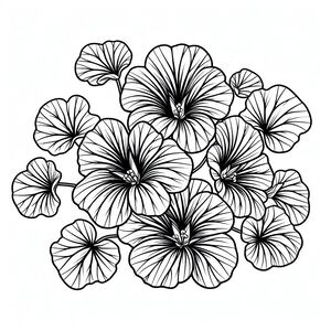 A bunch of flowers that are black and white 4