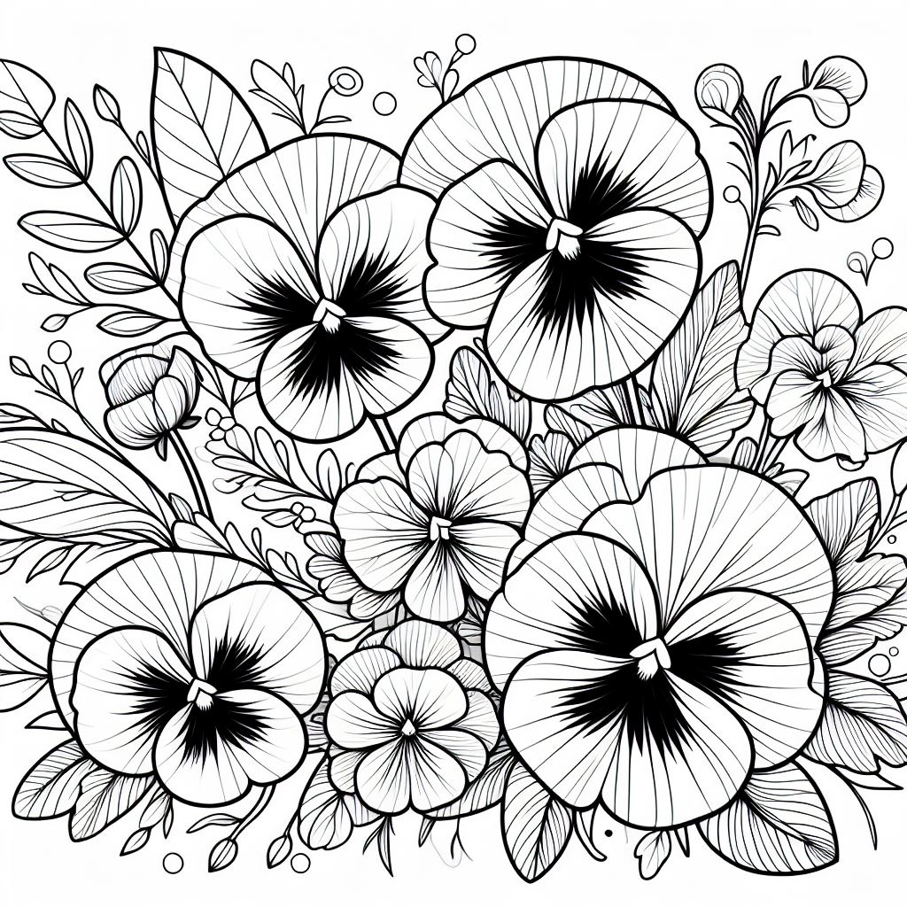 A bouquet of flowers in black and white