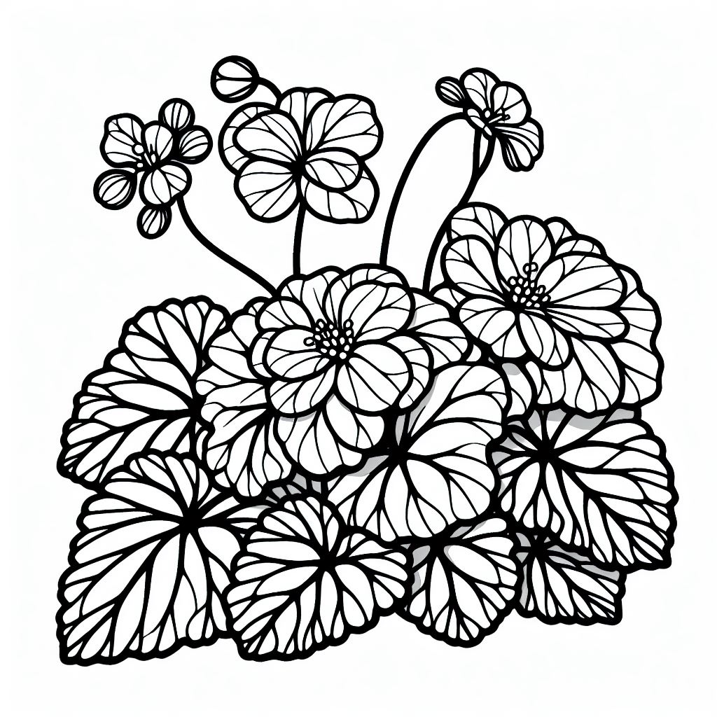 A black and white drawing of flowers