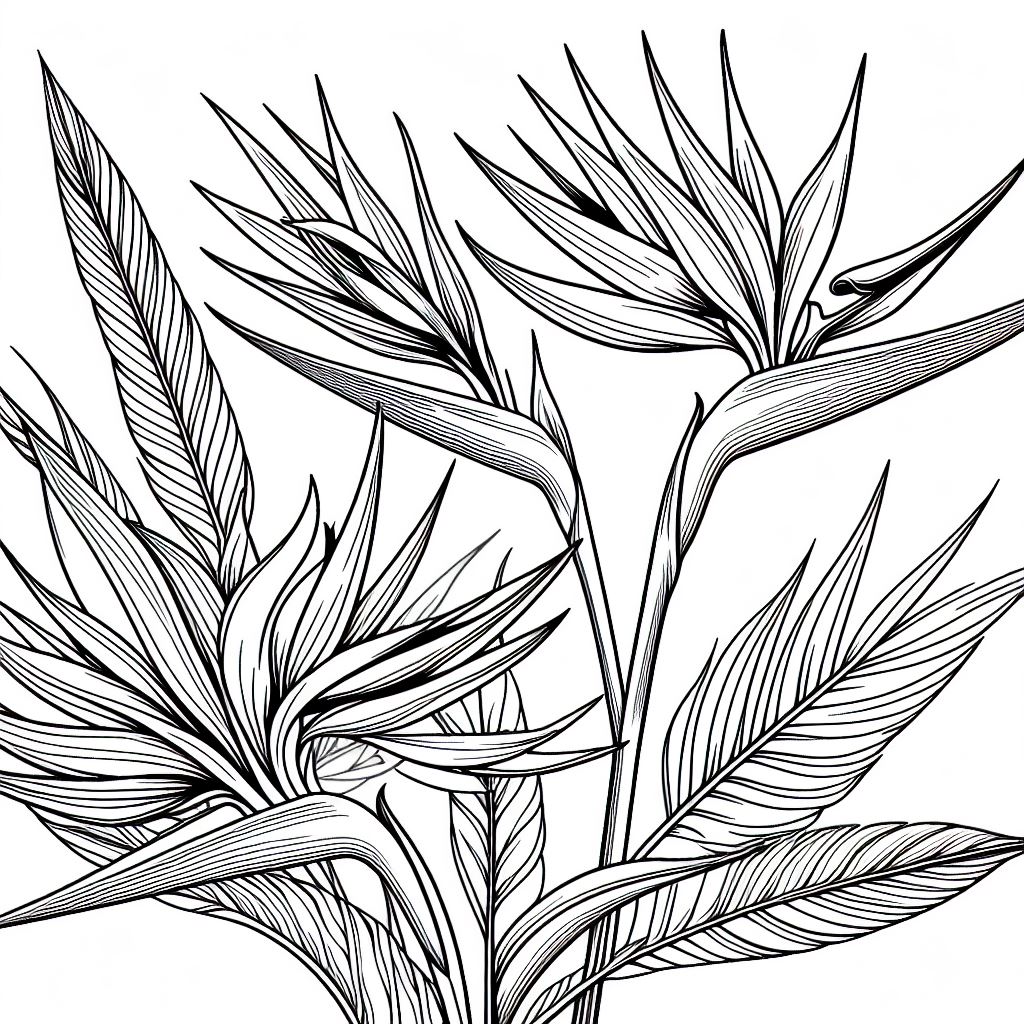 A black and white drawing of a plant 3