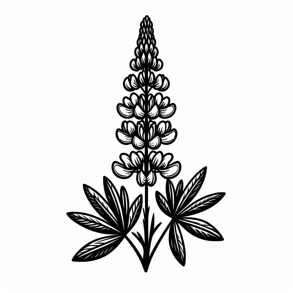 A black and white drawing of a flower 2