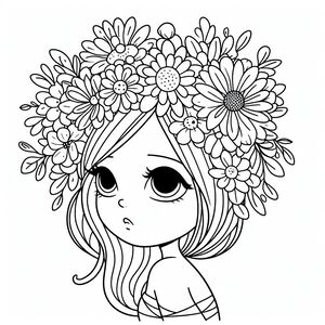 A girl with flowers in her hair 2