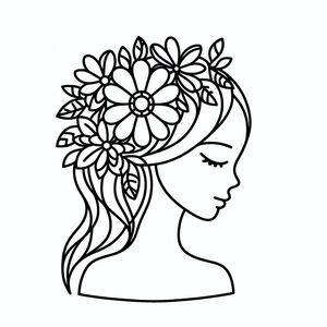 A woman with a flower in her hair