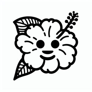 A black and white drawing of a flower 2