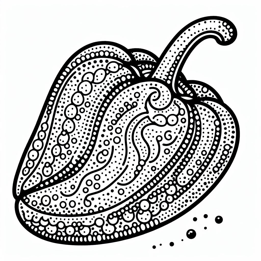 A black and white drawing of a pumpkin