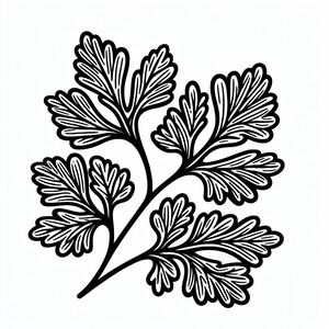 A black and white drawing of a plant 3