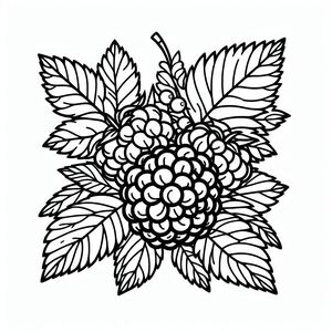 A black and white drawing of a bunch of berries 2