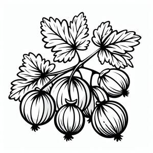 A black and white drawing of a bunch of flowers