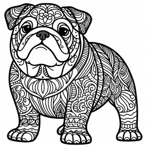 Bulldog Zentangle 1