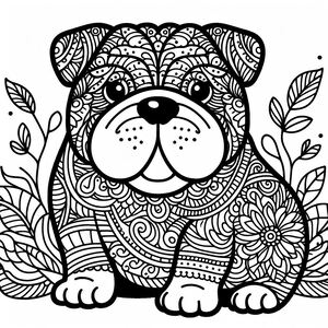 Bulldog Zentangle 3