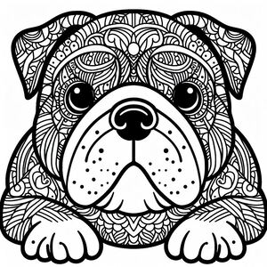 Bulldog Zentangle 4