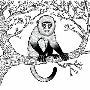 Howler Monkey Sits on Tree 4