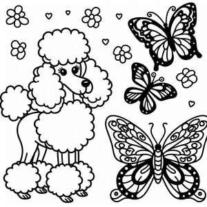 Poodle And Butterfly 3