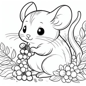 Dormouse Eating Berries 1