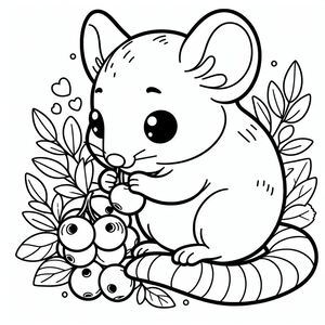 Dormouse Eating Berries 2