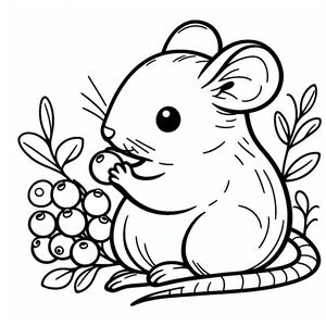 Dormouse Eating Berries 3