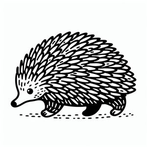 Echidna mỏ ngắn đang đi bộ 1