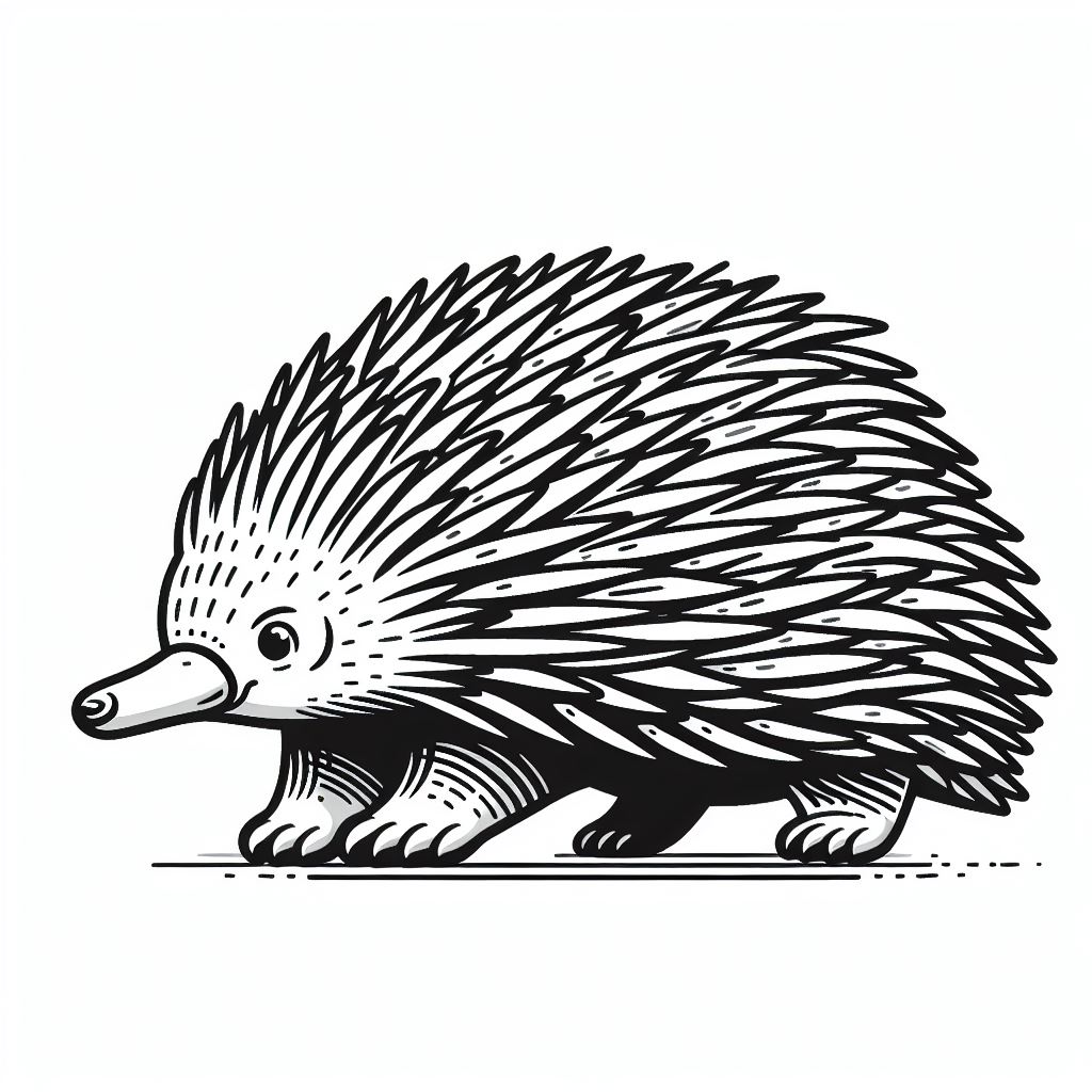 Echidna mỏ ngắn đang đi bộ 2