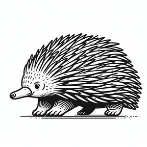 Echidna mỏ ngắn đang đi bộ 2