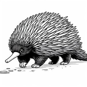 Echidna mỏ ngắn đang đi bộ 3