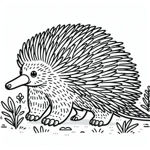 Echidna mỏ ngắn đang đi bộ 4