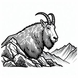 Realistic Rocky Mountain Goat 2