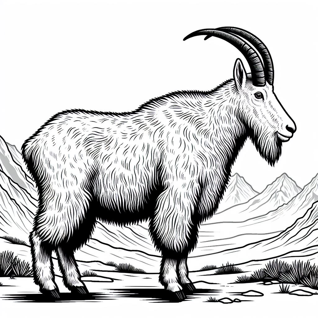 Realistic Rocky Mountain Goat 3