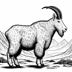 Realistic Rocky Mountain Goat 3