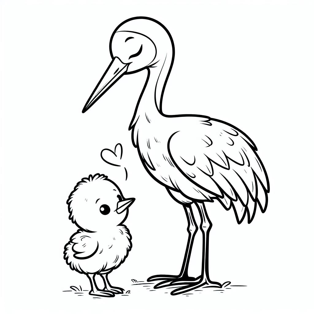 Sandhill Crane with Cute Chick 4