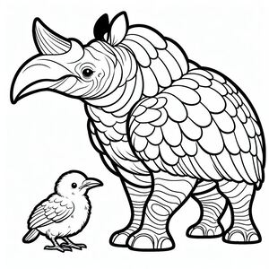 Rhinoceros Hornbill với Chick 3