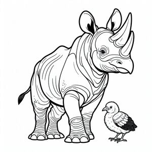Rhinoceros Hornbill với Chick 4