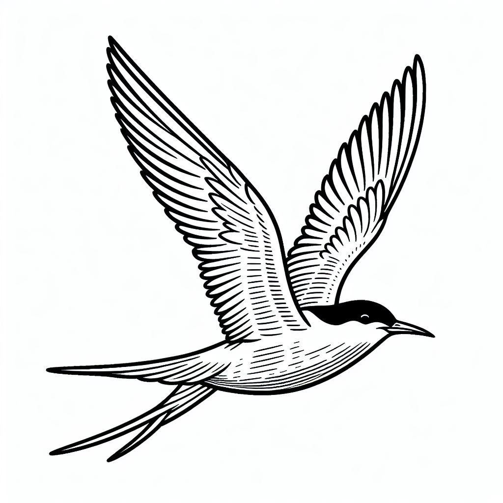 Flying Arctic Tern 2