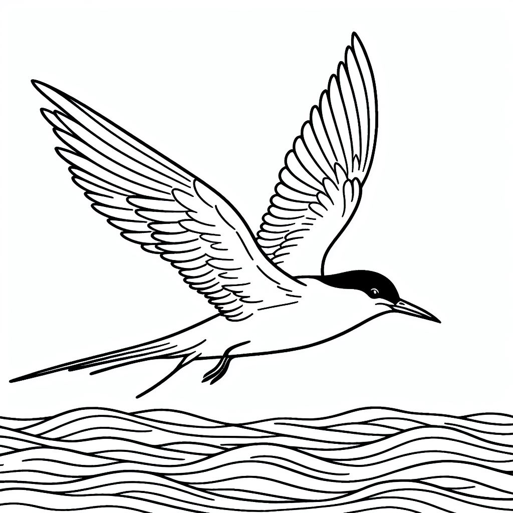 Flying Arctic Tern 3