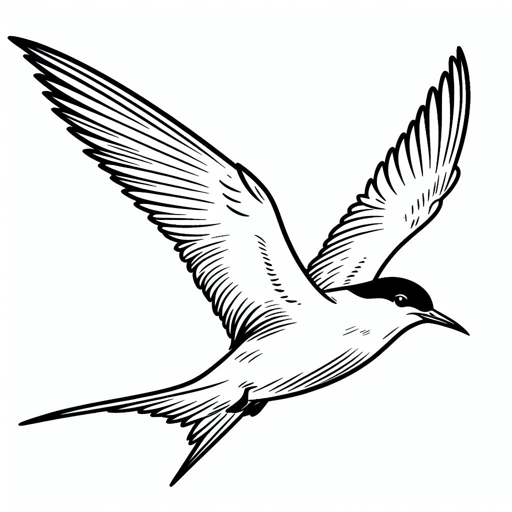 Flying Arctic Tern 4