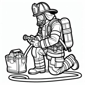 Firefighters sitting